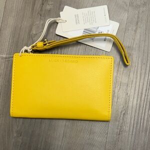 Lucky Brand Yellow Leather Wristlet NWT